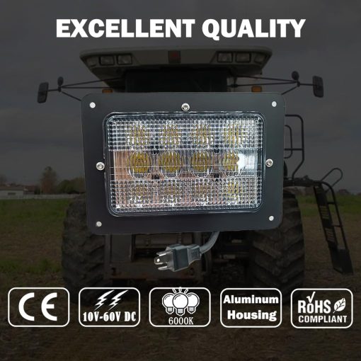 AGP.1978 Faro LED 60W 4X6 Hi-Lo 12V Luz de Trabajo LED Compatible con la Combinadora Gleaner C62, R40, R42, R50, R52, R60, R62, R70, R72 (1) - Imagen 2