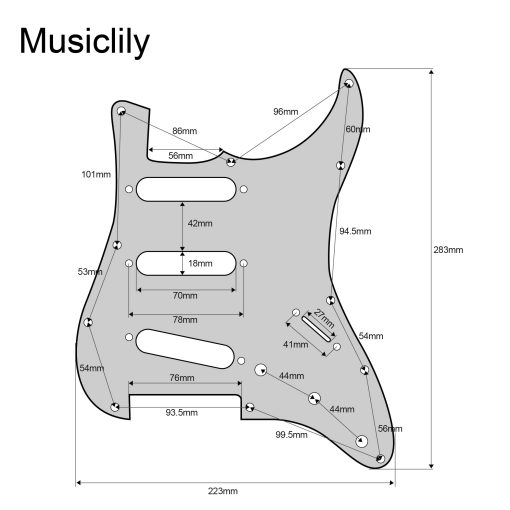 Pickguard cargado Musiclily Pro SE Pre-wired SSS para guitarra con pastillas de bobina simple Alnico 5 escalonadas para guitarra electrica estilo Strat ST, 4 capas de concha de tortuga - Imagen 2