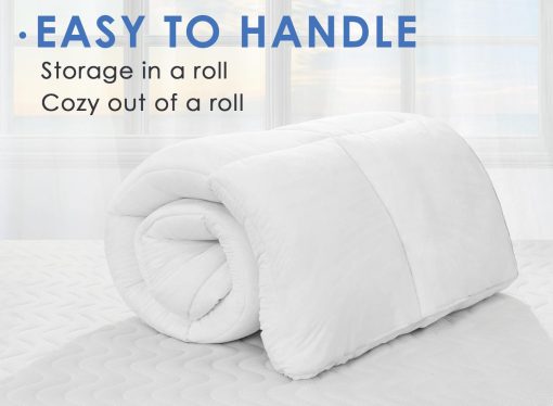 Topper de Colchon Marine Moon King, Colchon Suave de Lujo, Grueso Extra de Alta Calidad de Hotel Relleno de Alternativa de Plumas, Los Toperes de Colchon Mas Esponjosos y Suaves para el Dolor de Espalda - Imagen 4