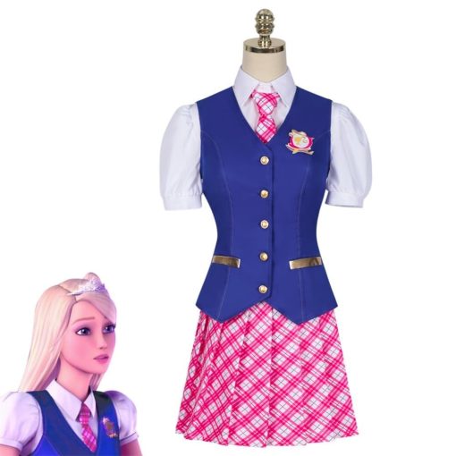 Disfraz de Cosplay de Halloween de Anime de la Escuela Princess Delancey TYCDZ para Ninas(Delancey,3X-Large)