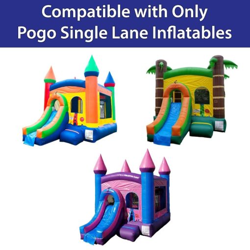 Pogo Bounce House Wet or Dry Blue Pool Attachment for Crossover Combo Units | 8' x 6' | Compatible with Pogo Crossover Inflatables | Use with Water or Plastic Ball Pit Balls - Imagen 9