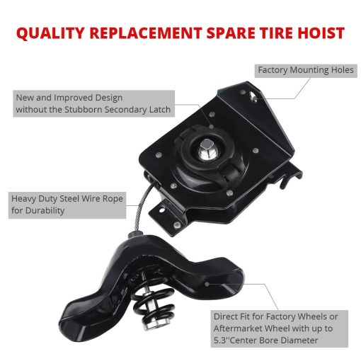 Malacate de repuesto para llanta compatible con Chevy Silverado GMC Sierra 2500 HD 3500 3500 Classic 3500 HD - Reemplaza OEM 19259450 25792480 25912261 25974844 924-502 Porta malacate para llantas - Imagen 2