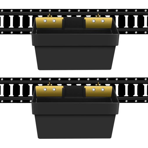 Cesta de Almacenamiento para E-Track Onesnt Pack de 2 | Caja E-track para Organizador de Herramientas - Accesorios E-Track para Remolque Cerrado, Taller y Garaje - Organizador de almacenamiento e track