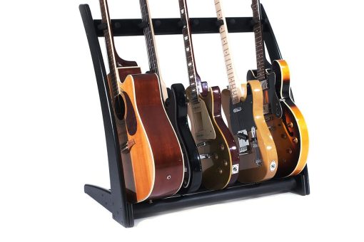 Ruach GR-2 Curve Customisable 5 Way Guitar Rack and Holder for Guitars and Cases - Negro