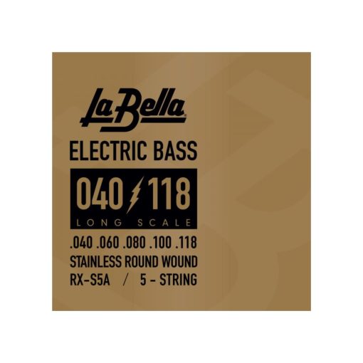 La Bella RX-S5A Cuerda de Bajo de Niquel Redonda de Escala Larga