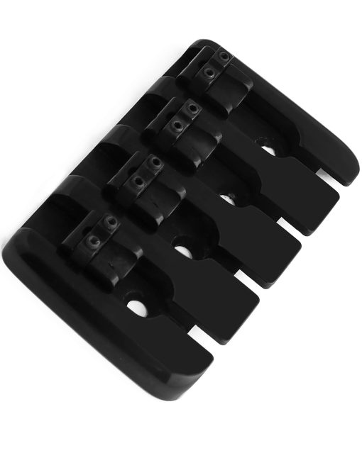 Puente para Bajo de 4 Cuerdas Estilo A Carga Superior con Selletas de Zinc para Bajo Jazz Electrico P Bajo Negro de Alto Peso - Imagen 7