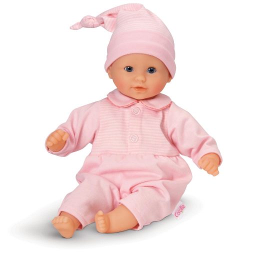 Muneca para bebe Corolle Bebe Calin Encantadora Pastel - Muneca de 12" con Cuerpo Suave, Traje Rosa, Ojos que se Abren y Cierran al Dormir, con Aroma a Vainilla, para Ninos de 18 Meses en Adelante - Imagen 2
