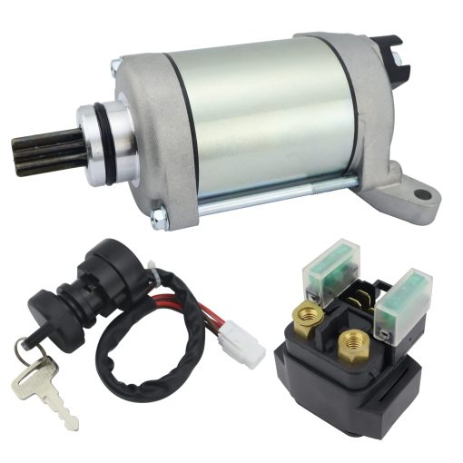 Motor de arranque STABSOLI y rele de solenoide y interruptor de encendido para Yamaha Grizzly 450 YFM450 2011-2014 1CT-81890-00-00 SMU0516 410-54148