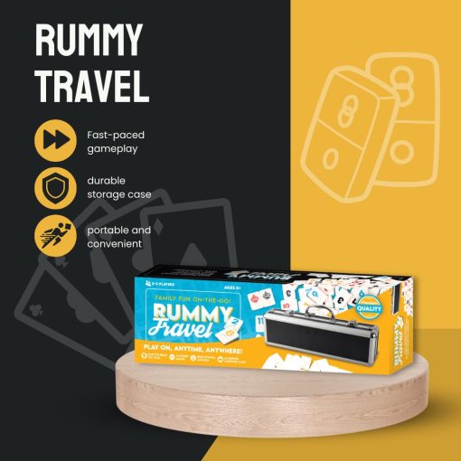 Juego de Rummy de Viaje Premium Tradeopia con Estuche de Aluminio, 106 Fichas de Rummy, Adecuado para Cumpleanos, Aniversario, Ano Nuevo - Imagen 4