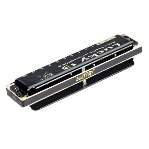 Armonica Lucky 13 Bass Plus Blues de East top de 13 Agujeros, Arpa Diatonica Profesional en Llave de D para Adultos - Imagen 5
