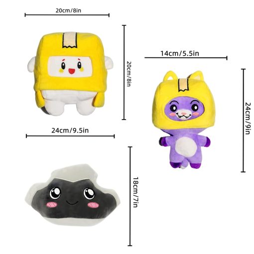 FRSHALOUIS Foxy and Boxy Plush Rocky - Lanky Peluche 3 Piezas Juguetes El Mejor Regalo para Navidad Cumpleanos (Foxy+Boxy+Rocky) - Imagen 6