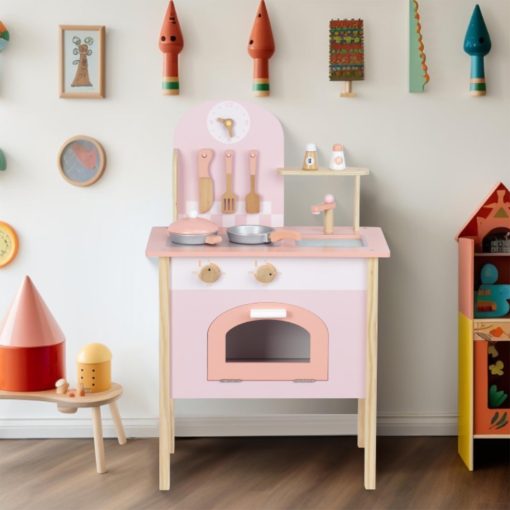 Juego de Cocina de Juguete de Madera Premium para Ninos, Utensilios de Cocina de Madera, Accesorios para Juego de Cocina de Pretendencia, Juguete de Aprendizaje Montessori, Set de Juego de Cocina de Pretendencia, Regalo para 3+ - Imagen 5