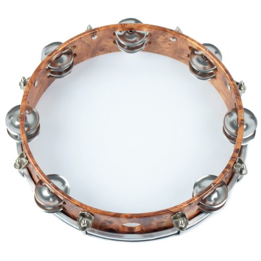 Tambor MUSCELL para Adultos, Tamborina de Plastico con Doble Fila de Cencerros de Metal, Instrumento Musical de 10" - Imagen 4