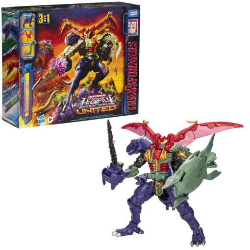 Transformers Legacy United Commander Class Beast Wars Universe Magmatron, Figura de Accion Convertible de 3 en 1 de 10 pulgadas, 8+