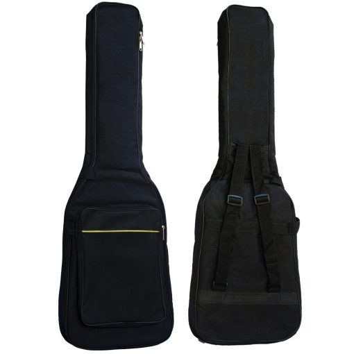 Funda de guitarra electrica moosiker con acolchado suave de 0.3 pulgadas y correas ajustables dobles para guitarra electrica B (39 pulgadas - 6MM de grosor - Negra)