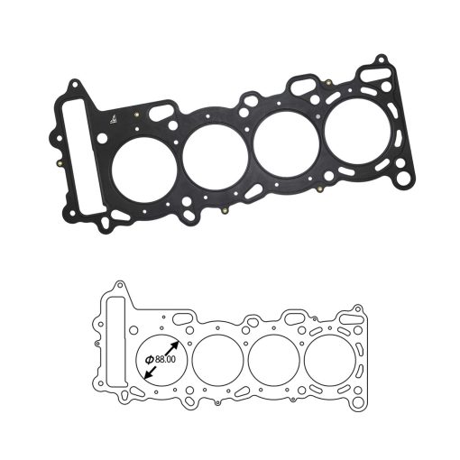 Juego de empaques de culata SIRUDA para Nissan SR20DET Silvia (88mm/3.46 in T:1.35mm/0.05in) OEM#11044-65F03