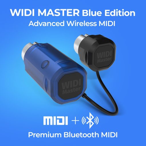 CME WIDI Master Blue - Edicion Limitada - Adaptador Bluetooth MIDI Premium a traves de MIDI DIN de 5 clavijas - Latencia ultra baja de 3 ms - MIDI inalambrico avanzado para Sintetizador EWI Keytar Pedalera Piano Digital - Imagen 2