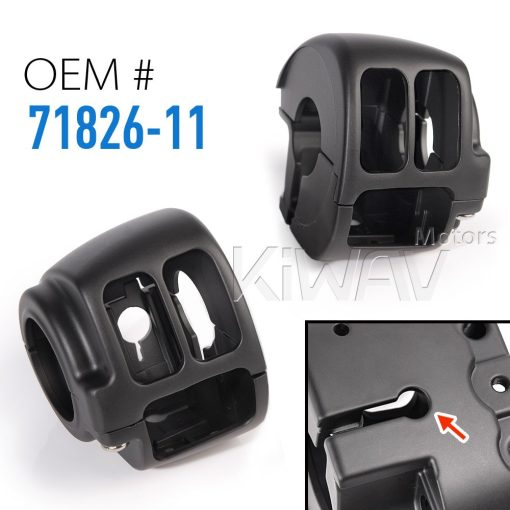 Cubierta de interruptor negro KiWAV compatible con Harley-Davidson '12-later Dyna Softail '14-later XL OEM#71826-11 - Imagen 9