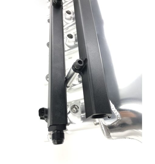 Juego de cuerpo de admision CNC de 2JZ-GTE con riel de combustible y cuerpo de aceleracion plateado de 90 mm 12 inyectores (Plateado) - Imagen 7