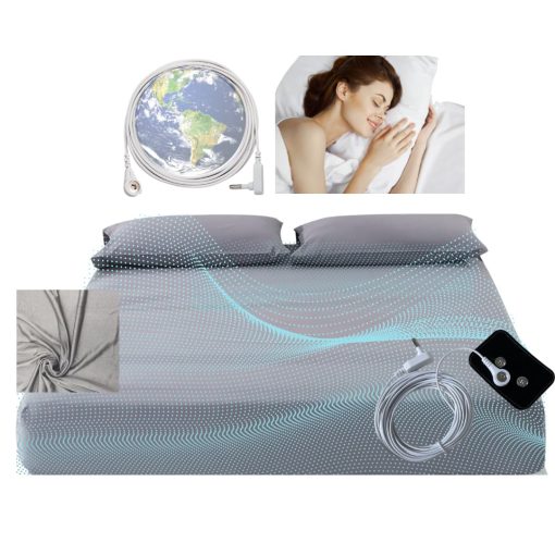 Sabana Ajustable de Conexion a Tierra Ellectrify - 35% Plata Pura y 65% Algodon Organico - Cable de Conexion para Conexion a Tierra, Sueno y Cama - Conexion a Tierra para Cama y Tierra (Full)