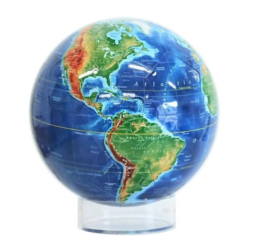 Mapa de Elevacion de la Tierra, Globo Snapspheres Magnetico de 7.3", con Mapa Geologico en el Interior y Soporte