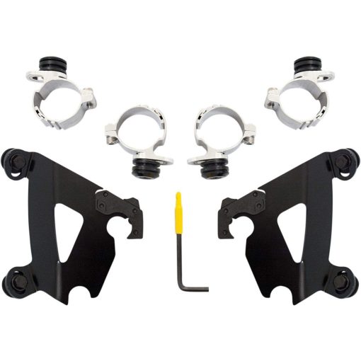 Kit de Montaje de Liberacion Rapida Memphis Shades (Negro/Carenado Cafe) Compatible con Harley XL1200C del 96 al 10