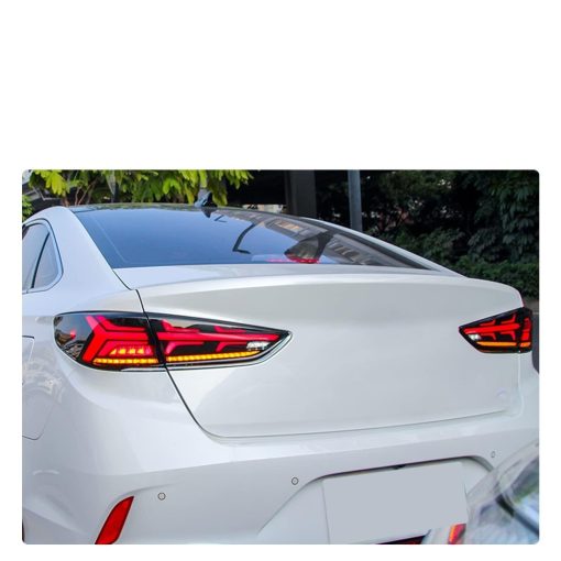Luces traseras LED Ingenuity Time para Hyundai Sonata 2018 2019 Animacion de inicio DRL Indicador secuencial Lampara trasera Ensamblaje (NEGRO) - Imagen 5