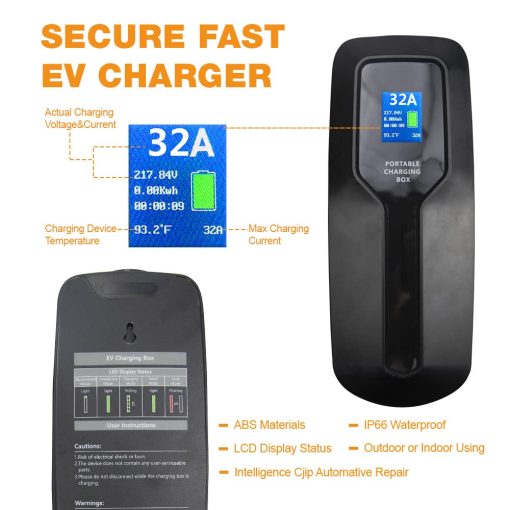 Cargador para vehiculo electrico BESENERGY de 32 amperios Nivel 2, NEMA14-50 220V-240V Estacion de carga portatil actualizada, Cargador de vehiculo electrico compatible con todos los vehiculos electricos J1772 - Imagen 2