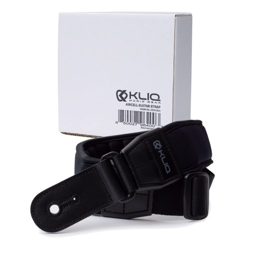 Correa para guitarra KLIQ AirCell, Larga, para bajo y guitarra electrica con almohadilla de neopreno de 3" de ancho y longitud ajustable de 49" a 61" (Larga), Negro - Imagen 7