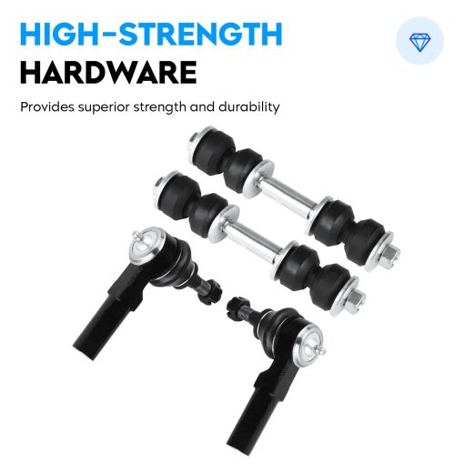 6PCS Front Lower Control Arm + Ball Joint for 98-05 Buick Lesabre Park Avenue Riviera Cadillac Deville Seville Oldsmobile Aurora Pontiac Bonneville Tie Rod Ends Sway Bar Suspension Kit K620291 K620292 - Imagen 7