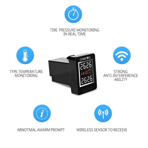 Sistema de Monitoreo de Presion de Neumaticos Personalizado para Toyota Honda Mazda Nissan Monitoreo en Tiempo Real de Presion y Temperatura (con 4 Sensores Internos/ Bateria Reemplazable, para Honda) - Imagen 8