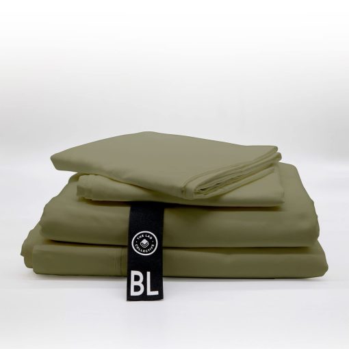 Juego de Sabanas THE LAD COLLECTIVE - Juego de 4 Piezas de Sabanas y Fundas de Almohada, Mezcla de Algodon a Medida, Suave, Comodo, Regulador de Temperatura y Facil de Usar - (Split King, Daintree) - Imagen 2