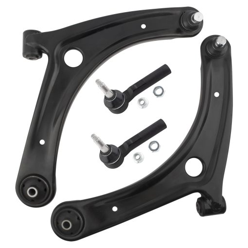 BOXI 4pcs Brazos de Control Inferiores delanteros con Juntas de Rotula Extremos de Barra de Acoplamiento para Dodge Caliber 2007-2012 / para Jeep Compass 2007-2017 (2017: Modelos Fabricados en EE. UU.) / Patriot 2007-2017 | K620066 K620065 ES800408