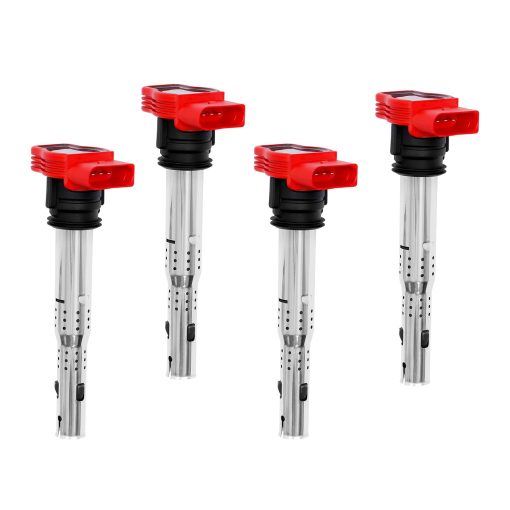 Conjunto de 4 Bobinas de Encendido Compatibles con Audi A4 A6 Q7 R8 S4 S5 TT Volkswagen Passat Golf GTI y Mas Reemplaza# 06E905115E, 06E905115F, UF529, 06E905115A, 06E905115C
