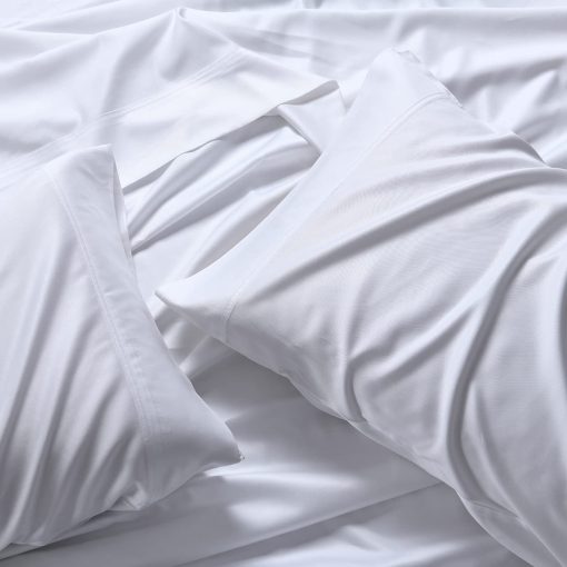 Juego de sabanas Royal Hotel Bedding ABRIPEDIC, Viscosa de Bambu, 600 Hilos, Suaves y sedosas, Juego de sabanas, Split-Cal-King: Ajustable Cal-King, Blanco - Imagen 5