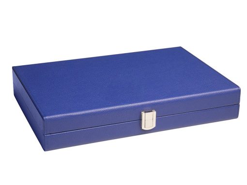 Juego de Backgammon Premium de 13 pulgadas - Tamano de Viaje - Tablero Azul indigo - Imagen 2