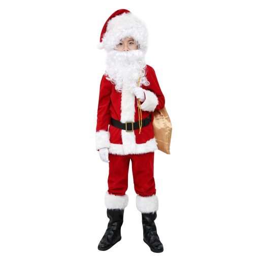 Disfraz de Santa Claus para Ninos Set de 11 Piezas (Tamano Pequeno)