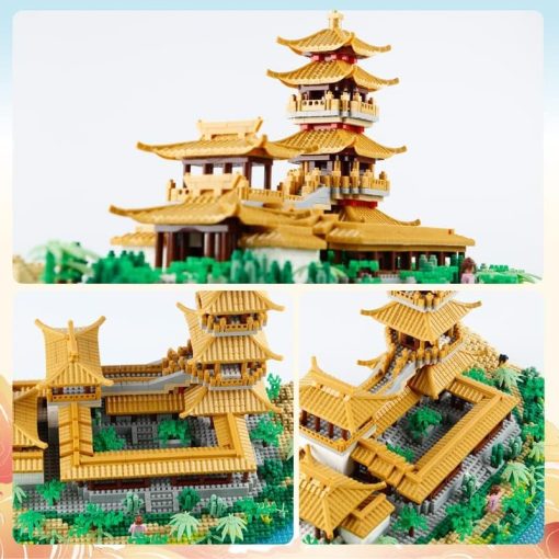 Conjunto de Bloques de Construccion de Mini Ladrillos de Arquitectura China La Coleccion Crescent Moon Spring Model para Mostrar Micro Bloque para Adultos Juguete Creativo Decorativo para Ninos de 14+ 3350 PCS - Imagen 4