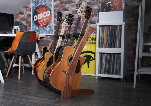 Ruach GR-2 Curve Soporte de Guitarra de 5 Formas Personalizable para Guitarras y Estuches - Caoba - Imagen 7
