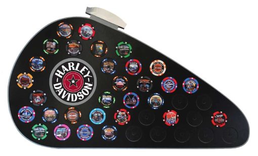 Porta Fichas Magnetico para Tanque de Gasolina Harley-Davidson Fatboy - Capacidad para 39 Fichas