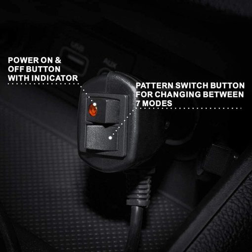 FOXCID 38'' 78 Luces de Advertencia de Emergencia LED de Techo, Doble Lado de Luz de Seguridad de Advertencia de Peligro con Iman para Vehiculos de Remolque, Autos de Bomberos, Camiones, Seguridad de Trafico, Azul - Imagen 7