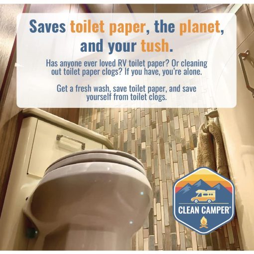 Bide para RV de Clean Camper | Autolimpieza, Doble Boquillas Ajustables | No Electrico y Reversible | Mejora tu Experiencia en tu RV | Instalacion Facil - Imagen 8
