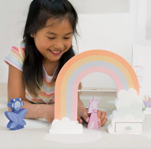 Slumberkins Kinspiration Kit - Juego Expresivo con Unicornio y Dragon, Incluye Tarjetas de Actividades, Juego y Libro para Vestir al Unicornio - Fomenta la Creatividad y el Juego Sensorial - Imagen 2