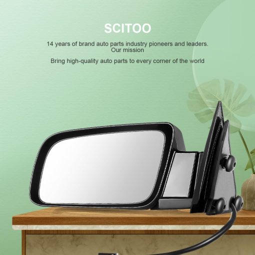 Espejos retrovisores laterales SCITOO para Chevy Blazer 1992 1993 1994, Pickup Truck 1988-1999, Suburban 1992-1999, Control de potencia, Plegado manual, Exteriores GM1320122 GM1321122 - Imagen 6
