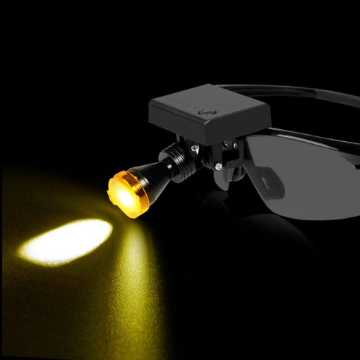 EustomA Linterna LED de 5W para Gafas con Filtro optico Integrado DY-011-F Ajustable en Brillo - Imagen 5
