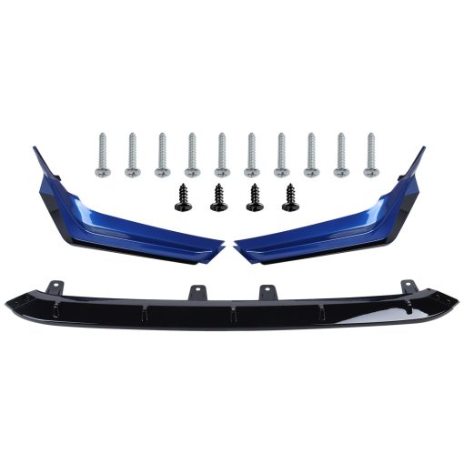 AUTOTOP 5PCS 11TH Front Bumper Lip Spoiler Lip Lower Bumper Body Fit 2022-2023 Honda Civic 11th Gen 4-Door Sedan & Hatchback MC Style (Azul Negro) - Imagen 2
