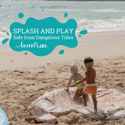 Piscina de Playa para Bebes | Piscina y Manta de Playa 2 en 1 | Piscina Flexible para Ninos Pequenos y Bebes | Juguetes de Playa para Ninos y Ninas | 6x6 Pies con Bolsa de Transporte Impermeable | Charco de Playa (Hojas de Monstera Sage) - Imagen 2