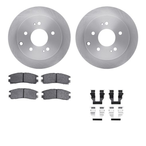 Discos de freno traseros de Dynamic Friction Company con pastillas de freno avanzadas 5000 que incluyen hardware 6512-72233