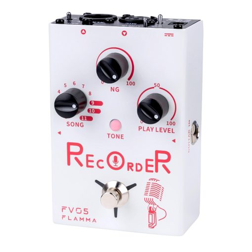 Procesador de Efectos Vocales FLAMMA FV05 con 11 Ranuras de Grabacion 70 Minutos de Capacidad Total de Grabacion Pedal de Efectos para Guitarra Acustica