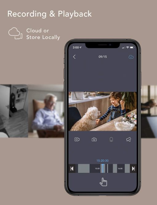Monitor de Bebe nooie con Camara 2 Pack, Camara de Bebe WiFi, 360 grados 1080P, Camara de Bebe Inteligente con Seguimiento de Movimiento, Vision Nocturna, Audio Bidireccional y Deteccion de Sonido, Funciona con Alexa, Tarjeta SD y Nube - Imagen 8